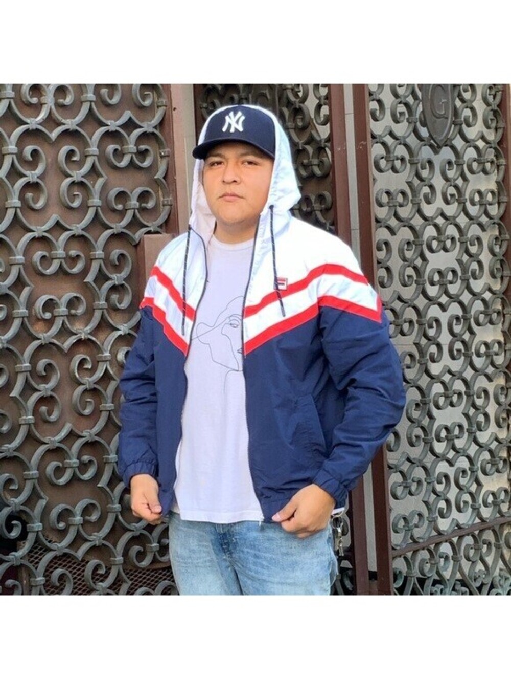 Men's Fila White | Navy | Red Rugger Lightweight Jacket